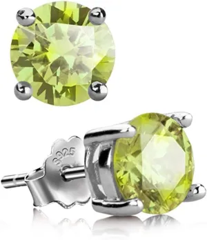 1 Pair Adabele Authentic Sterling Silver Birthstone Stud Earrings 4mm/0.25 Carat Tiny Cubic Zirconia Diamond Gemstone Hypoallergenic Nickel Free Tarnish Resistant Women Men Jewelry