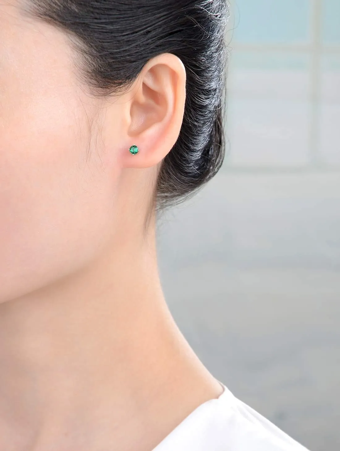 1 Pair Adabele Authentic Sterling Silver Birthstone Stud Earrings 4mm/0.25 Carat Tiny Cubic Zirconia Diamond Gemstone Hypoallergenic Nickel Free Tarnish Resistant Women Men Jewelry