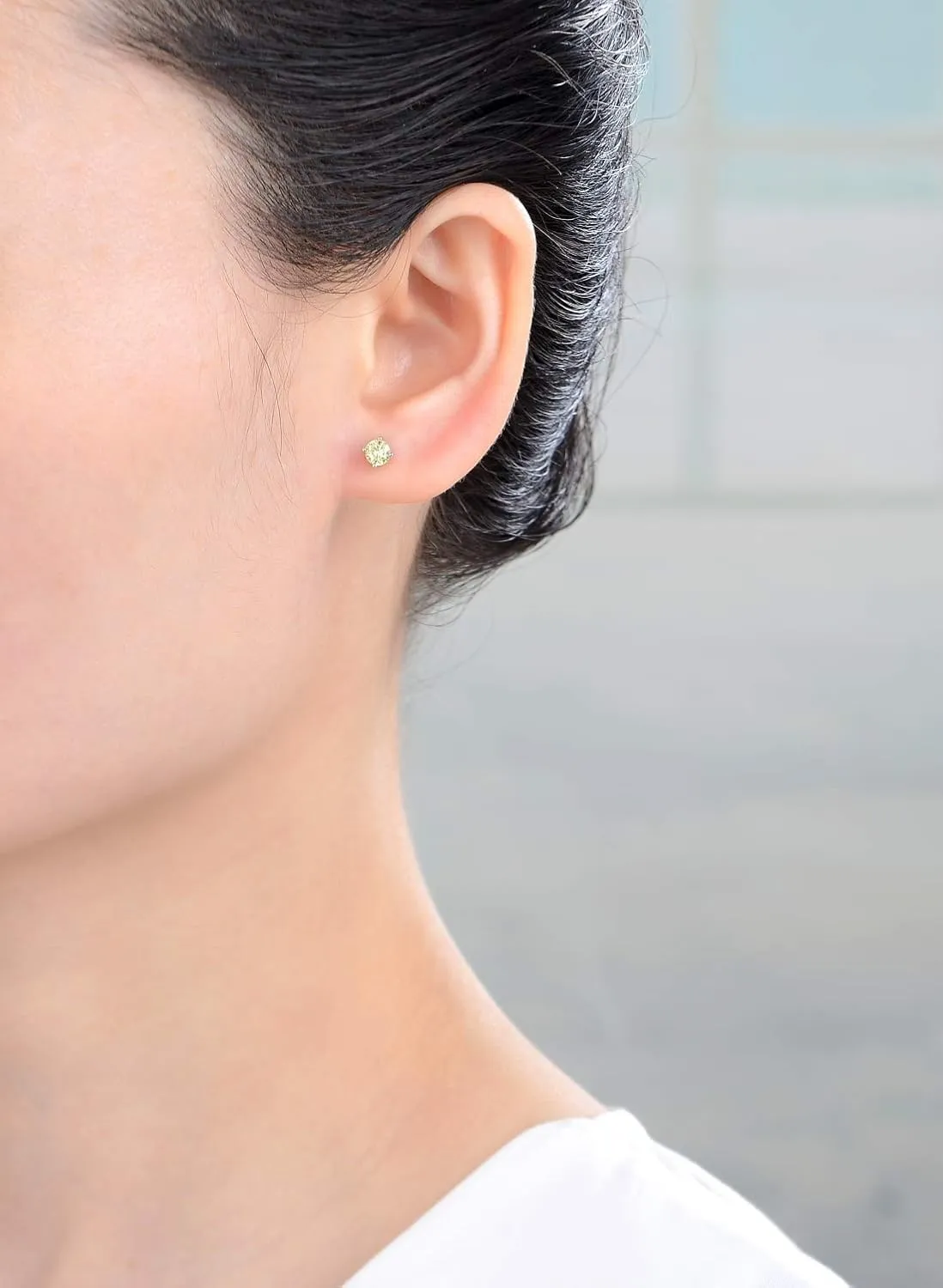 1 Pair Adabele Authentic Sterling Silver Birthstone Stud Earrings 4mm/0.25 Carat Tiny Cubic Zirconia Diamond Gemstone Hypoallergenic Nickel Free Tarnish Resistant Women Men Jewelry