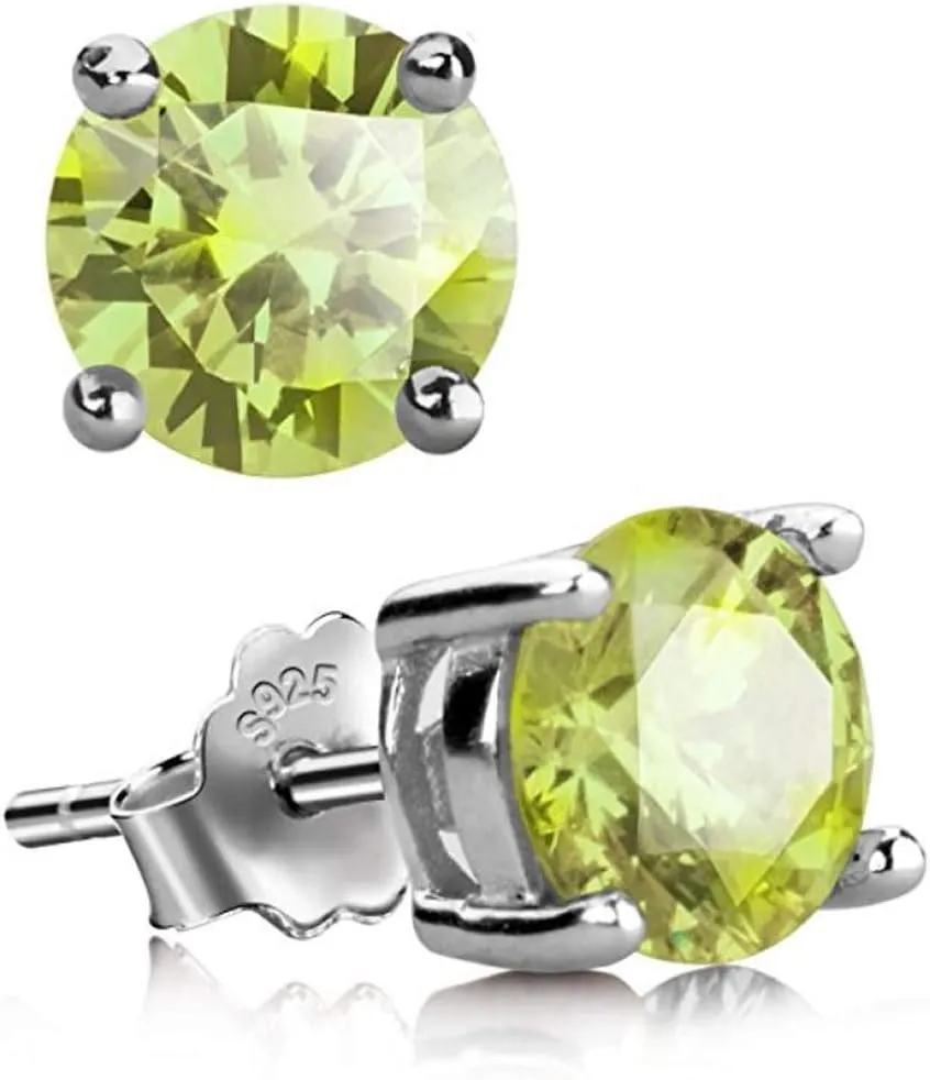 1 Pair Adabele Authentic Sterling Silver Birthstone Stud Earrings 4mm/0.25 Carat Tiny Cubic Zirconia Diamond Gemstone Hypoallergenic Nickel Free Tarnish Resistant Women Men Jewelry