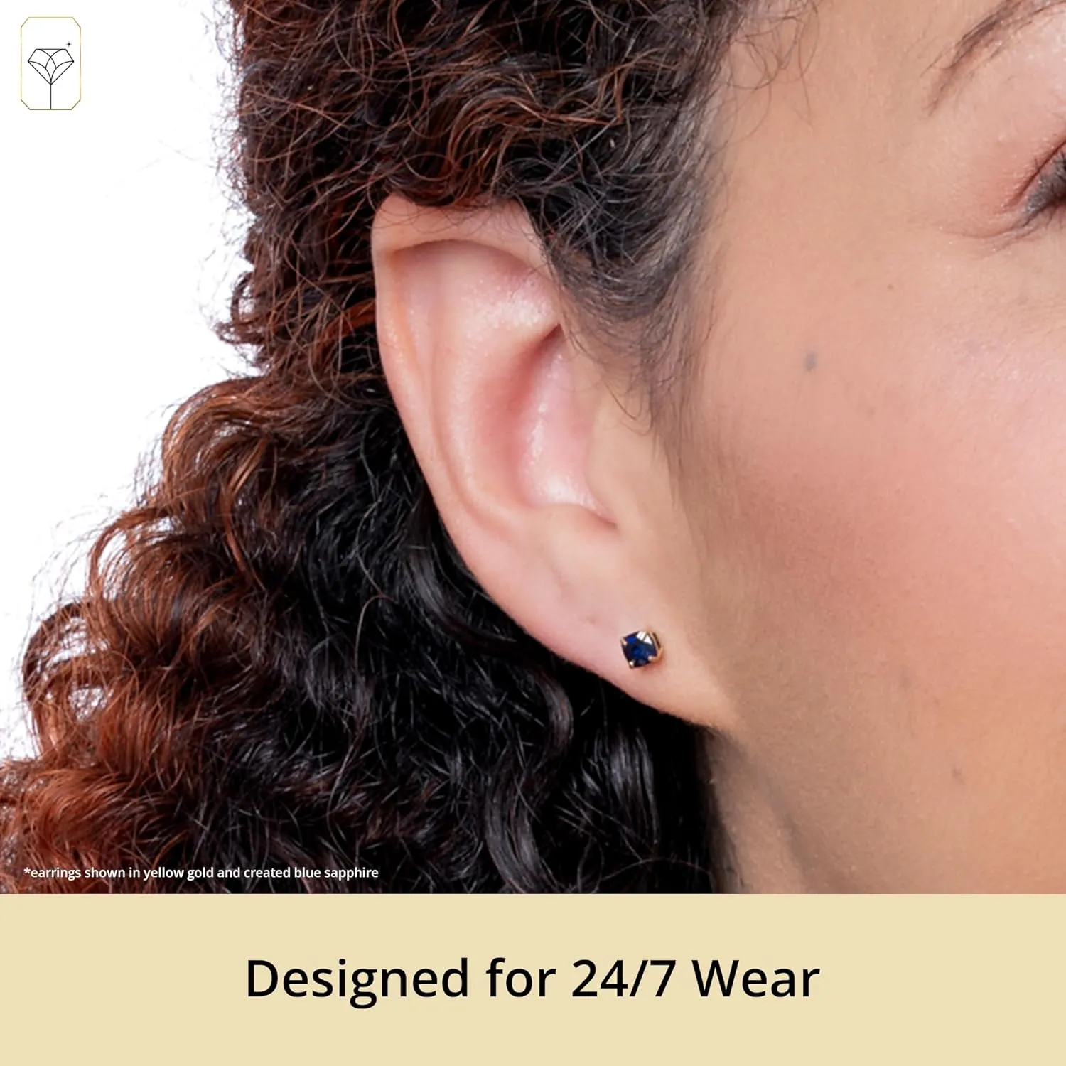 14K Gold Cushion Cut Gemstone Stud Earrings for Women | 4mm Birthstone Earrings | Real Gold Gemstone Earrings for Women | Gemstone Stud Earrings for Women by MAX   STONE
