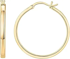 14K Gold Hoop Earrings For Women, Large Hoops Earrings for Women Gold Hoops Earrings 14k Gold Earrings For Dainty Trendy Minimalist Designs 30-50MM