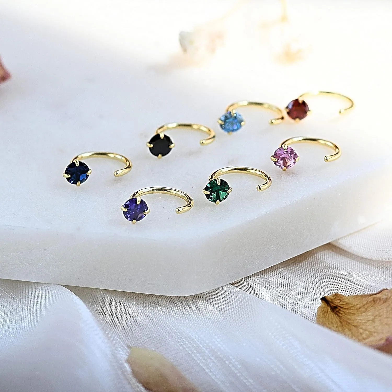 14K Gold Small Huggie Hoop Earrings for Women Cartilage Hypoallergenic Stud | 14k Gold Earrings for Women