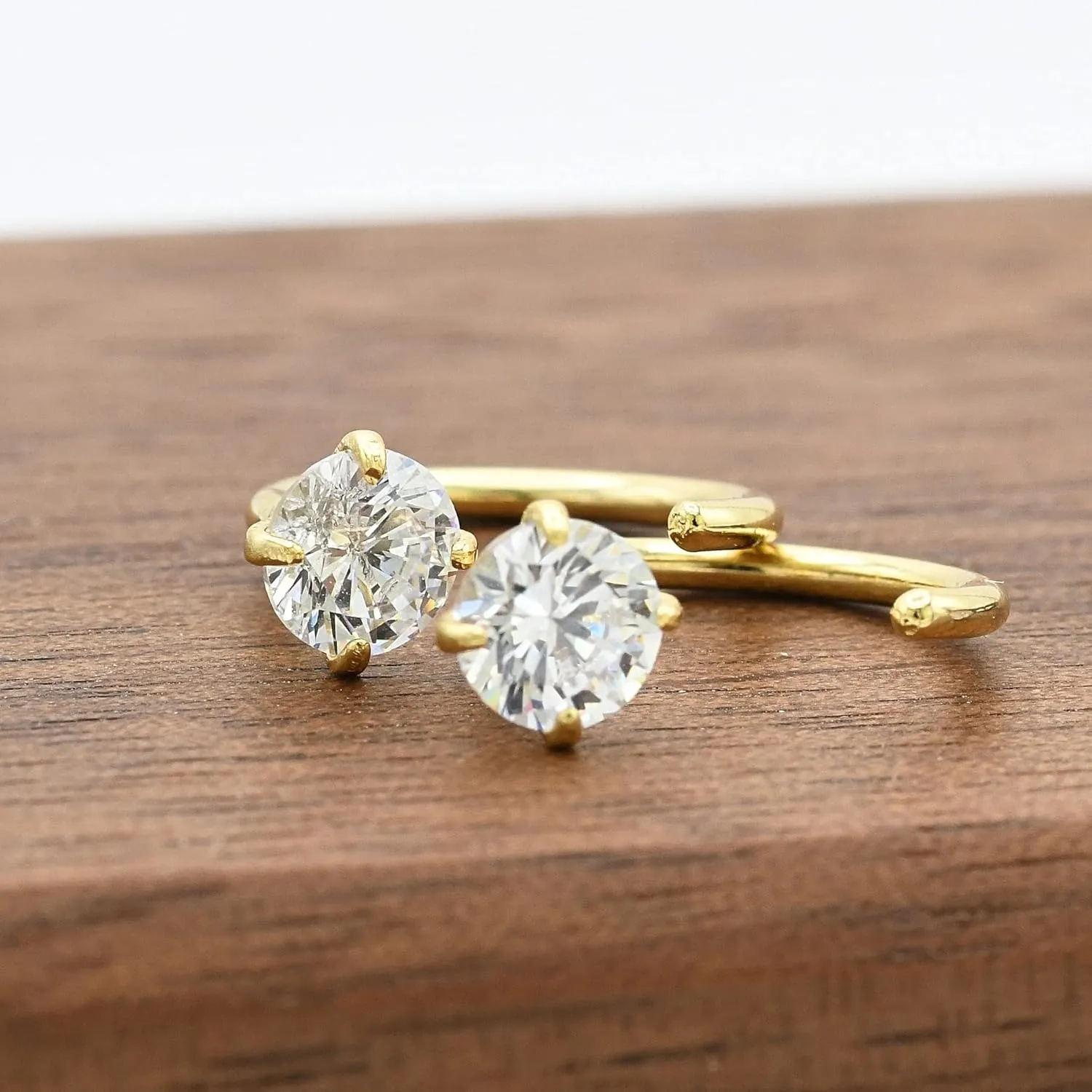 14K Gold Small Huggie Hoop Earrings for Women Cartilage Hypoallergenic Stud | 14k Gold Earrings for Women