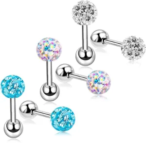 20G Stud Earrings Set for Women Girls Sensitive Ears with Screw on Backs Tragus Cartilage Jewelry