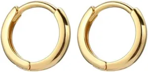 20g Tiny Small Hoop Cartilage Minimalist Earrings for Women Sensitive Ears 925 Sterling Silver 14K Gold Plated Sleeper Tragus Hinged Huggie Hoops Hypoallergenic Upper Ear Piercing Jewelry Gifts