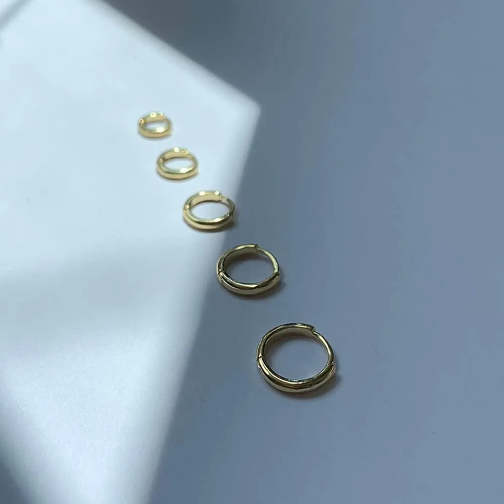 20g Tiny Small Hoop Cartilage Minimalist Earrings for Women Sensitive Ears 925 Sterling Silver 14K Gold Plated Sleeper Tragus Hinged Huggie Hoops Hypoallergenic Upper Ear Piercing Jewelry Gifts