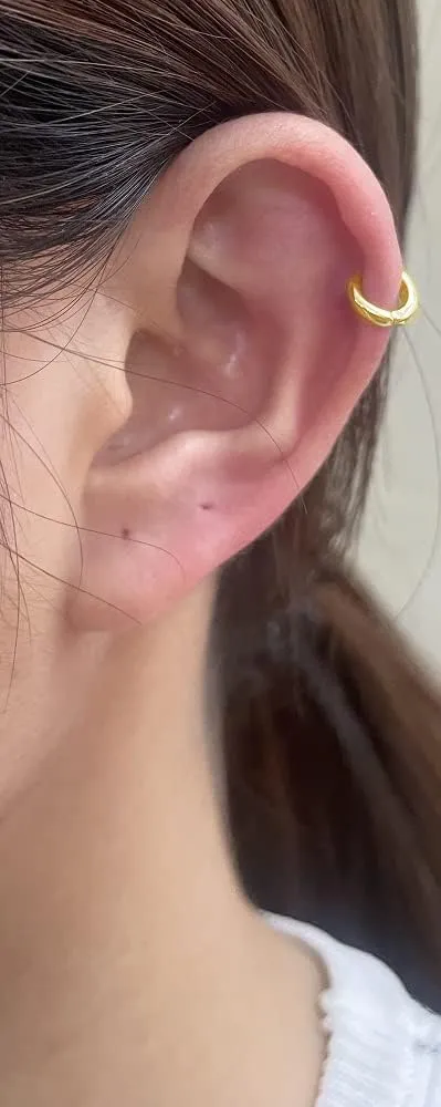 20g Tiny Small Hoop Cartilage Minimalist Earrings for Women Sensitive Ears 925 Sterling Silver 14K Gold Plated Sleeper Tragus Hinged Huggie Hoops Hypoallergenic Upper Ear Piercing Jewelry Gifts