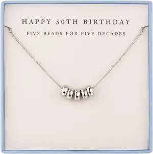 50th Birthday Gifts for Women 1975 Gifts Sterling Silver Necklaces 50th Birthday Necklace Gift for Women