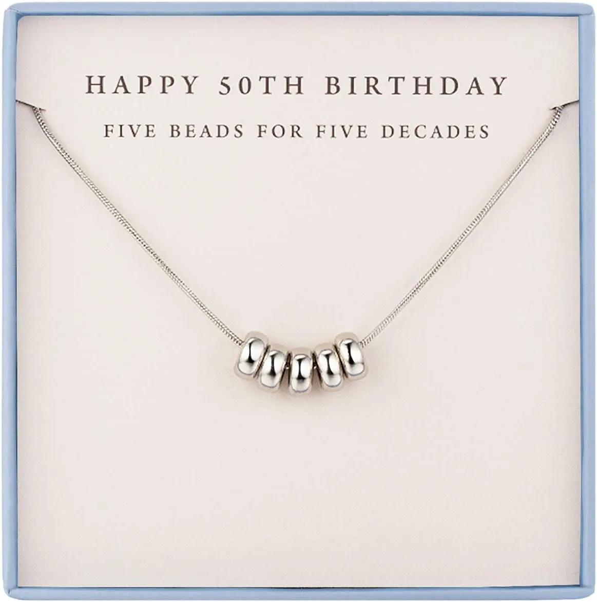 50th Birthday Gifts for Women 1975 Gifts Sterling Silver Necklaces 50th Birthday Necklace Gift for Women
