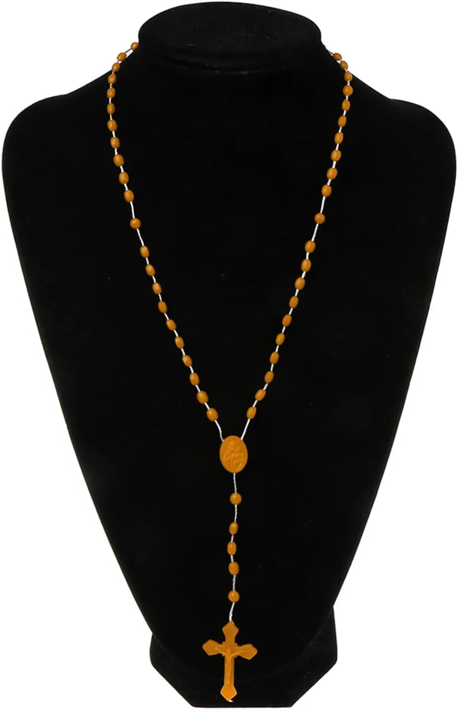 8 Colors Plastic Noctilucent Necklace Rosary Beads Luminous Necklace Catholicism Prayer Religious Jewelry for Daily Wear White