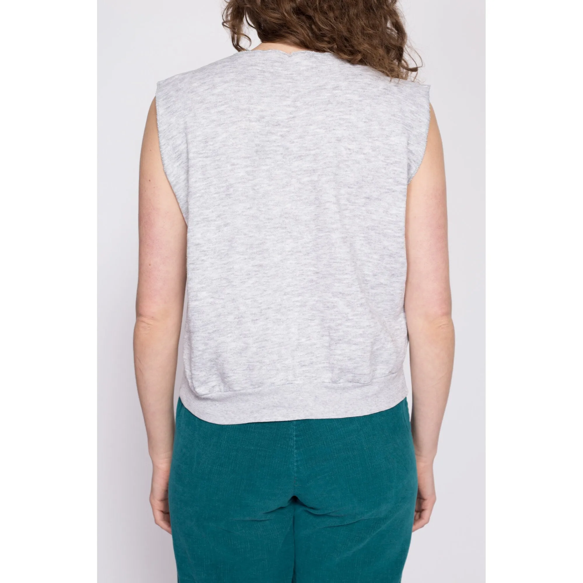 80s Cognac Salignac Sleeveless Sweatshirt Top - Large