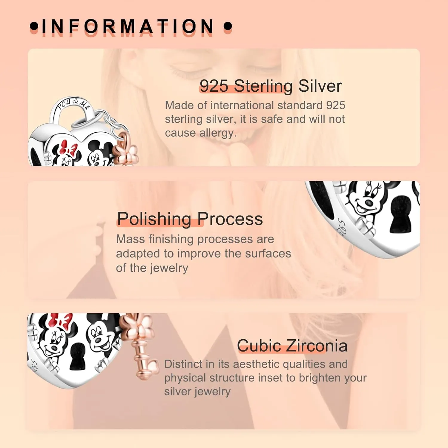 925 Sterling Silver Charms for Bracelets and Necklaces Cartoon Mouse Bee Butterfly Caterpillar Dangle Pendant Beads Jewelry Gift for Women