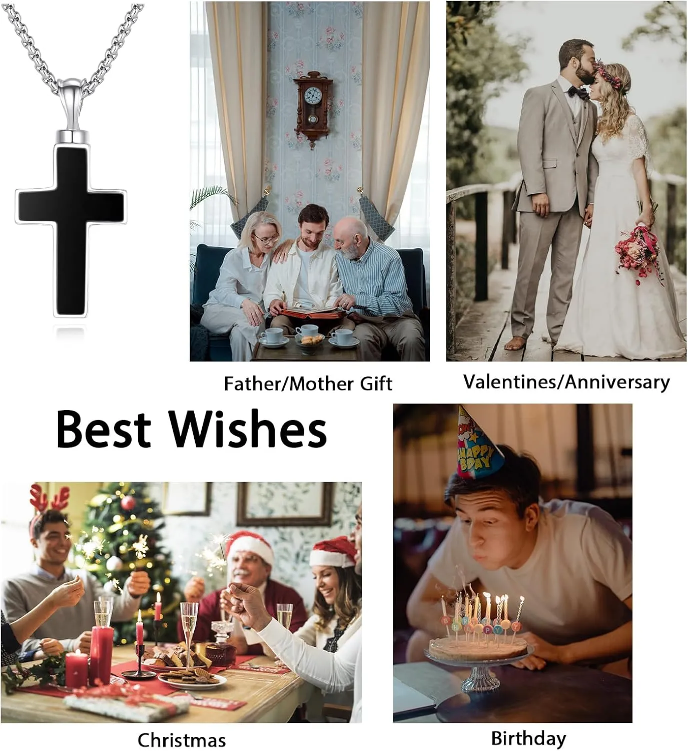 925 Sterling Silver Cremation Jewelry Urn Pendant Necklace for Ashes with Stainless Steel Chain