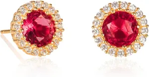 925 Sterling Silver Halo Earrings for Women with White, Green, Blue, or Red Cubic Zirconia Stones, Classic Halo Earrings for Women in Silver, Gold or Rose Gold, Jewelry for Women