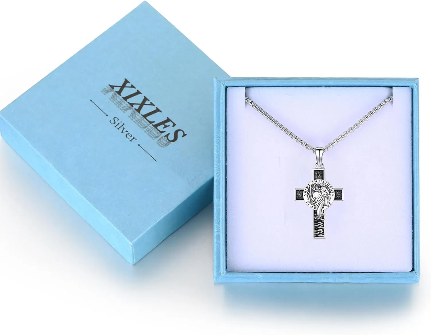 925 Sterling Silver Patron Saint Necklace Archangel Medals St Pendant Amulet Necklaces Protection Jewelry for Men Women with Chain