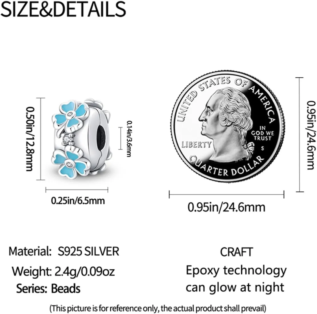925 Sterling Silver Stopper Clip Charms for Bracelet Necklace Spacer Beads with 5A Cubic Zirconia Mother's Day Christmas DIY Gift for Women(2PCS)