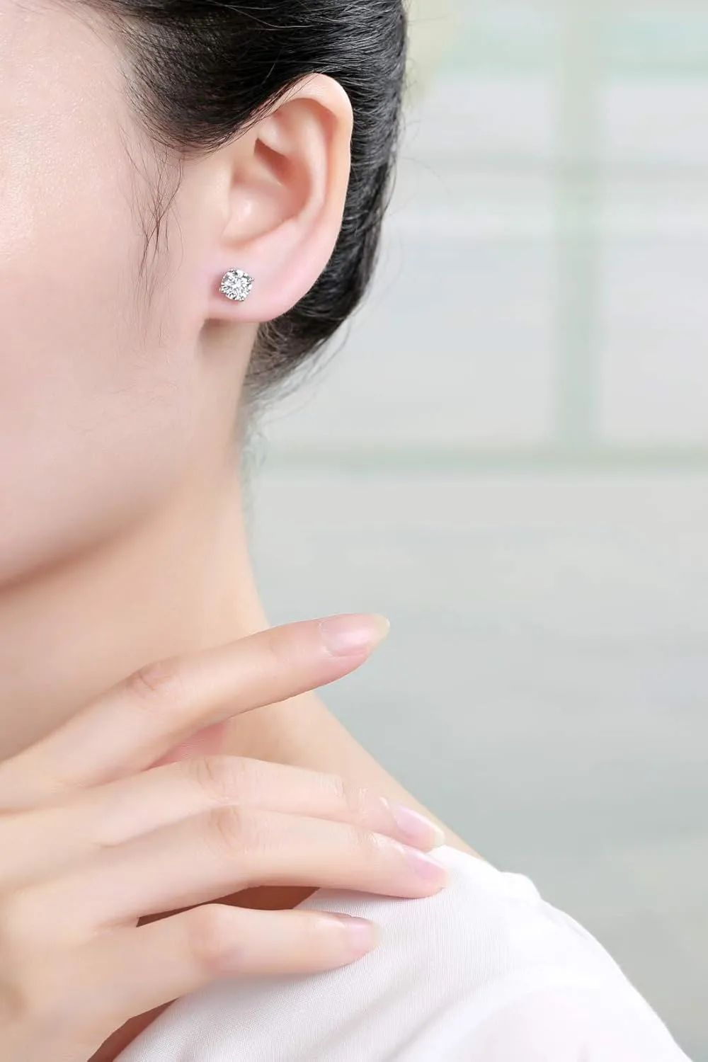 Adabele Authentic Sterling Silver Birthstone Stud Earrings 6mm/0.84 Carat Cubic Zirconia Diamond Gemstone Hypoallergenic Nickel Free Tarnish Resistant Women Men Fine Jewelry