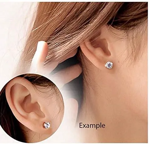 Adabele Authentic Sterling Silver Birthstone Stud Earrings 6mm/0.84 Carat Cubic Zirconia Diamond Gemstone Hypoallergenic Nickel Free Tarnish Resistant Women Men Fine Jewelry