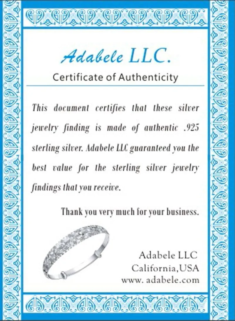 Adabele Authentic Sterling Silver Birthstone Stud Earrings 8mm/2 Carat Cubic Zirconia Diamond Gemstone Hypoallergenic Nickel Free Tarnish Resistant Women Men Fine Jewelry