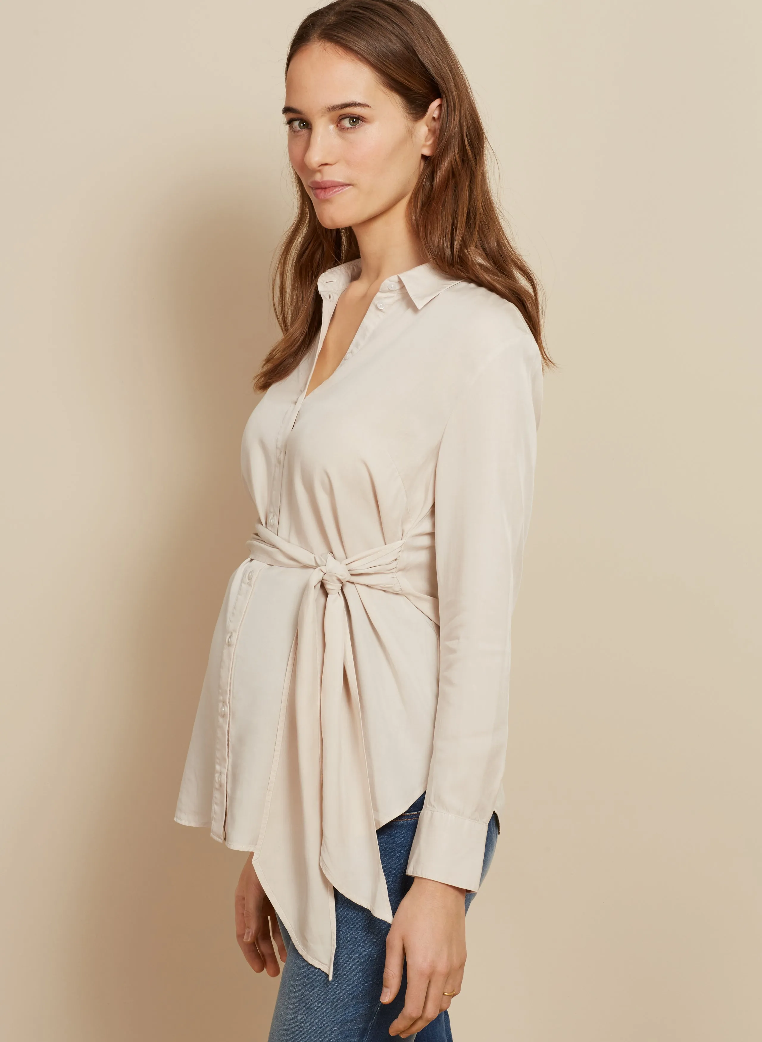 Aiden Maternity Tie Shirt
