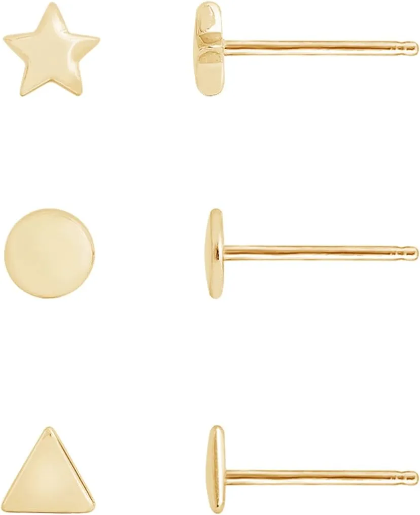 Amazon Essentials Gold Plated Sterling Silver Stud Earrings