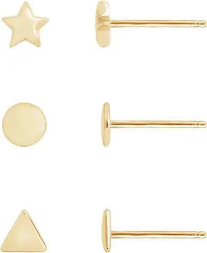 Amazon Essentials Gold Plated Sterling Silver Stud Earrings
