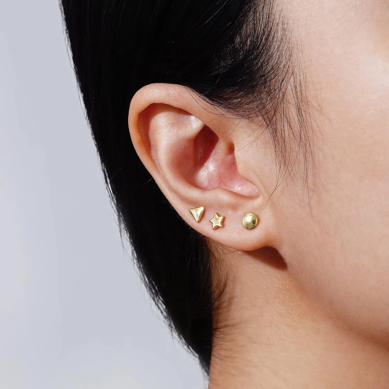 Amazon Essentials Gold Plated Sterling Silver Stud Earrings