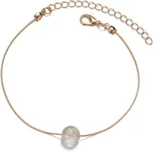 Anklet for Women, Anklet Jewelry for Women Glow-in-The-Dark Beads Gold Acrylic 21.5 7cm