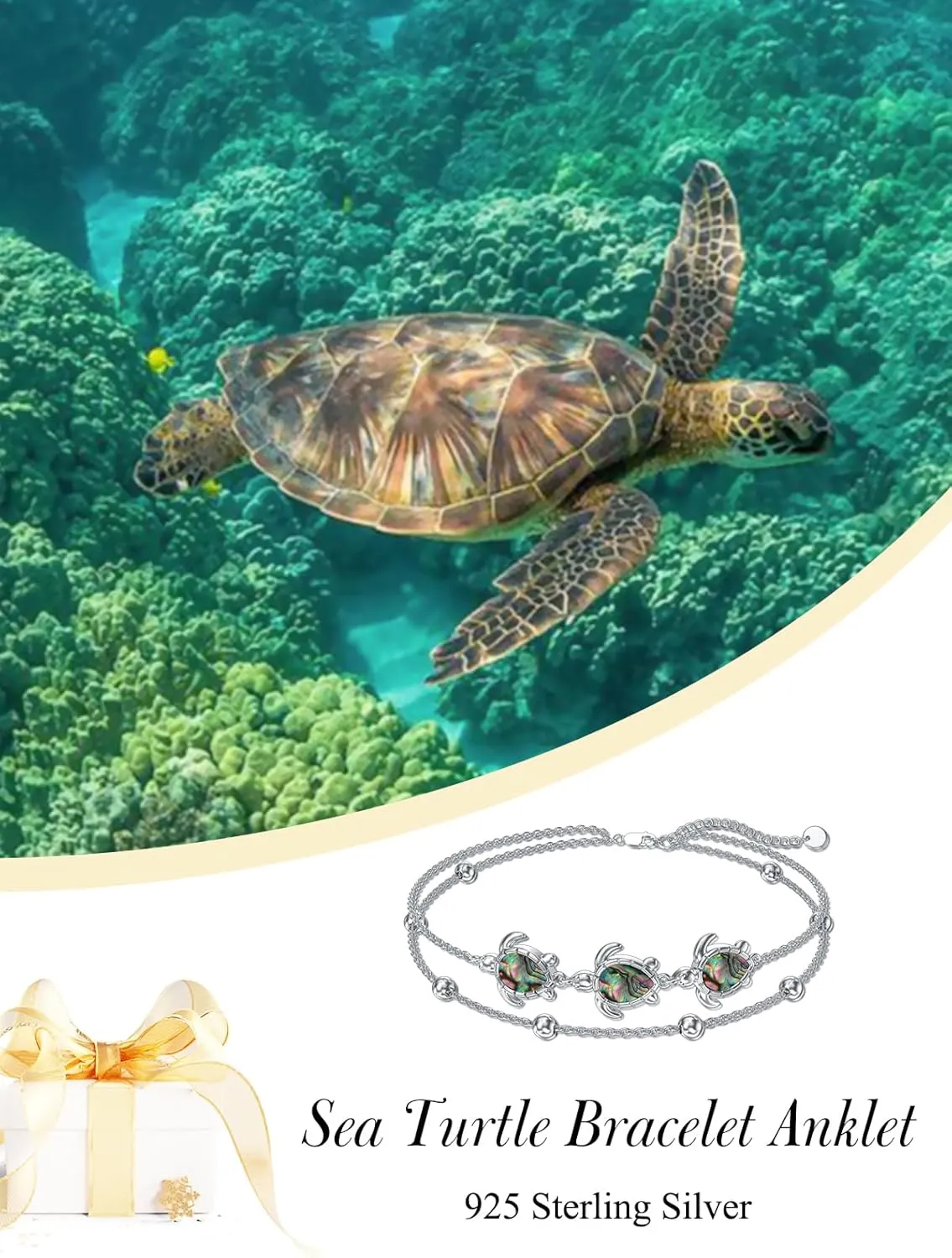 Anklet for Women S925 Sterling Silver Layered Anklet Bracelet Jewelry Gift Birthday Christmas Mothers Day for Wife Friend Daughter