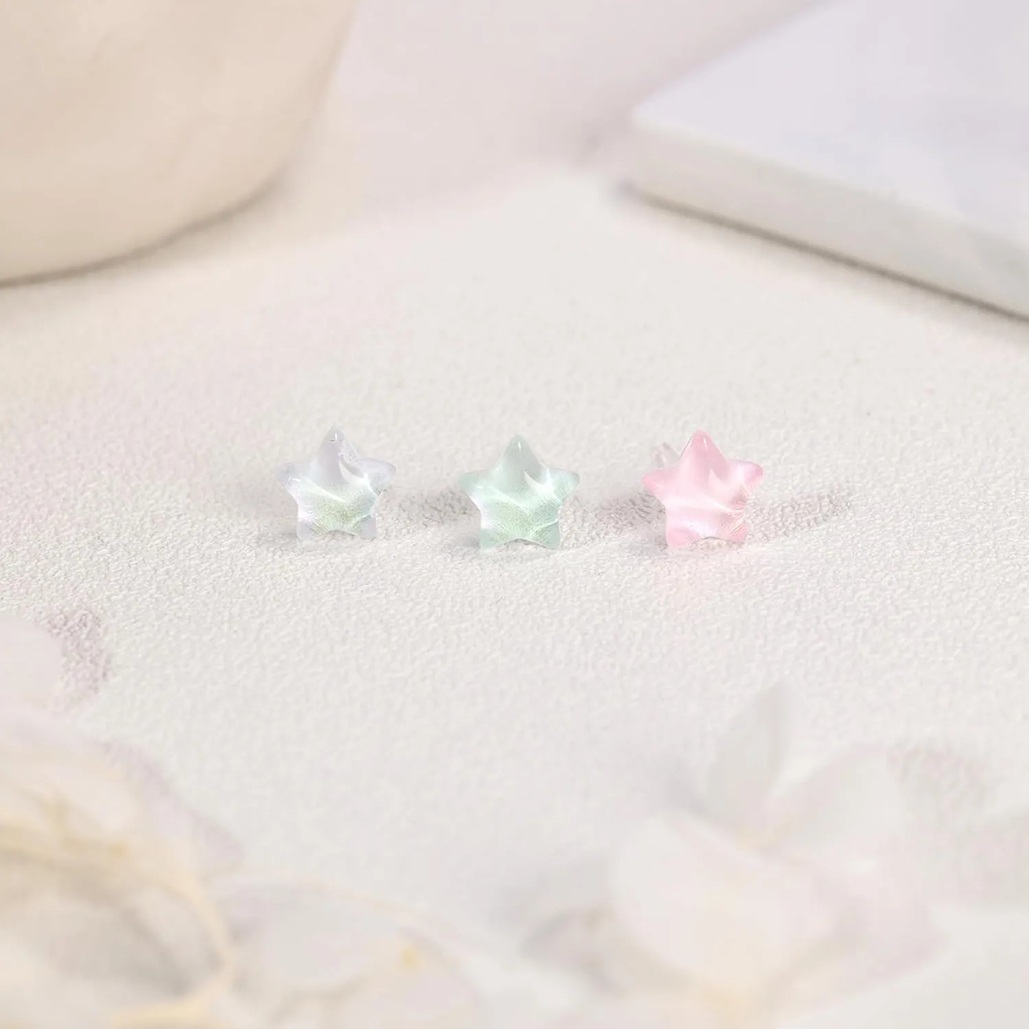 AoedeJ 6 Pairs Plastic Earrings: Flower Studs, Butterfly Designs for Sensitive Ears With Post