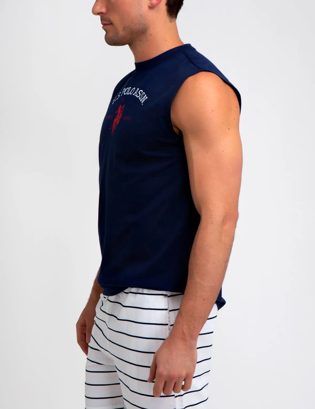ARCHED LOGO MUSCLE T-SHIRT