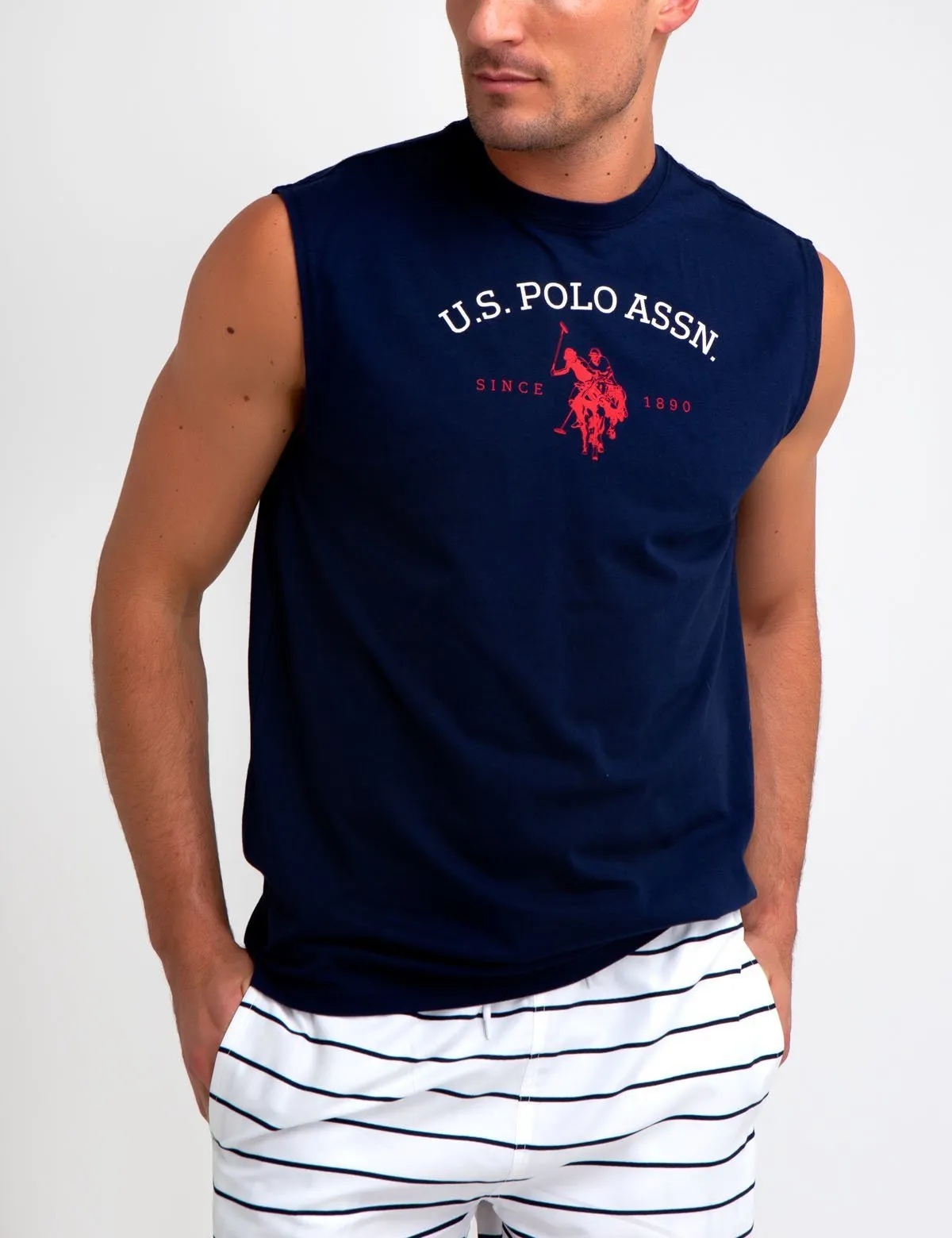 ARCHED LOGO MUSCLE T-SHIRT