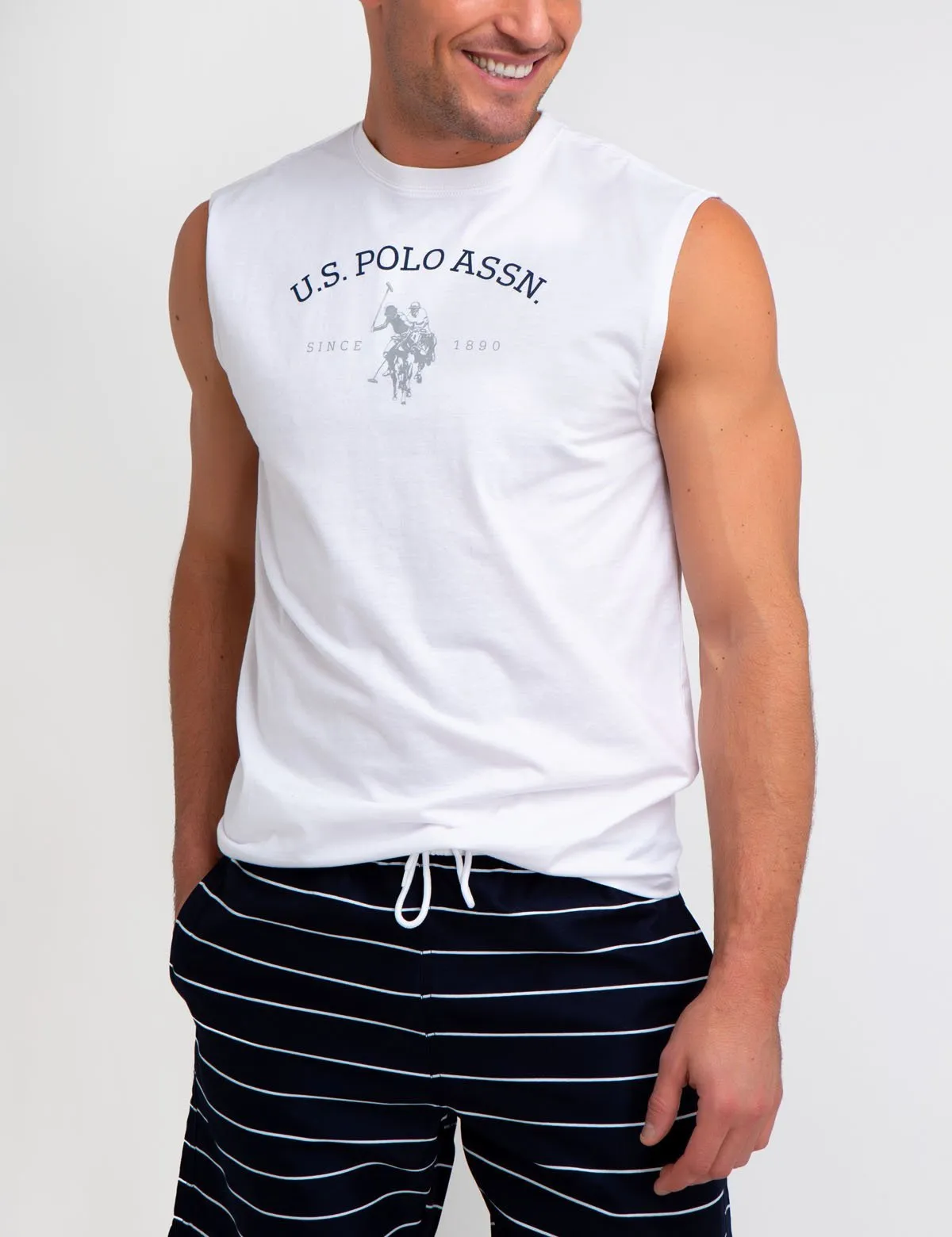 ARCHED LOGO MUSCLE T-SHIRT