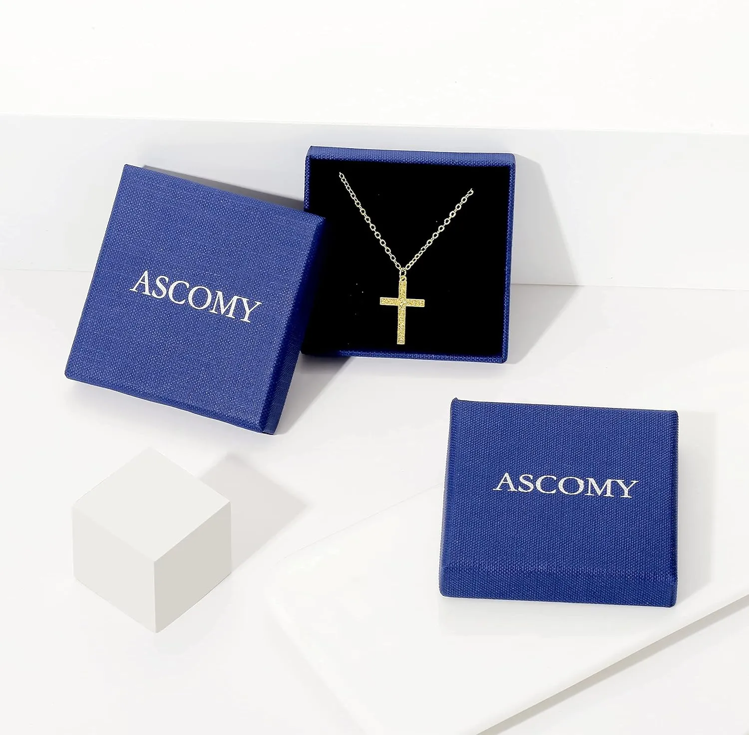 ASCOMY Dainty Gold Pendant Necklace 14k Gold Plated Delicate Tiny Love Heart Star CZ Leaf Pendant Necklace Simple Necklaces Everyday Jewelry for Women