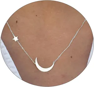 ASCOMY Dainty Gold Pendant Necklace 14k Gold Plated Delicate Tiny Love Heart Star CZ Leaf Pendant Necklace Simple Necklaces Everyday Jewelry for Women