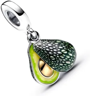 Avocado Double Dangle Charm for Women Bracelets Necklaces in 925 Sterling Silver,Mother's Day Birthday Christmas