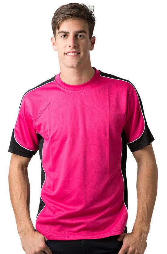 Be Seen Men's Short Sleeve T-shirt With Contrast (BST155)