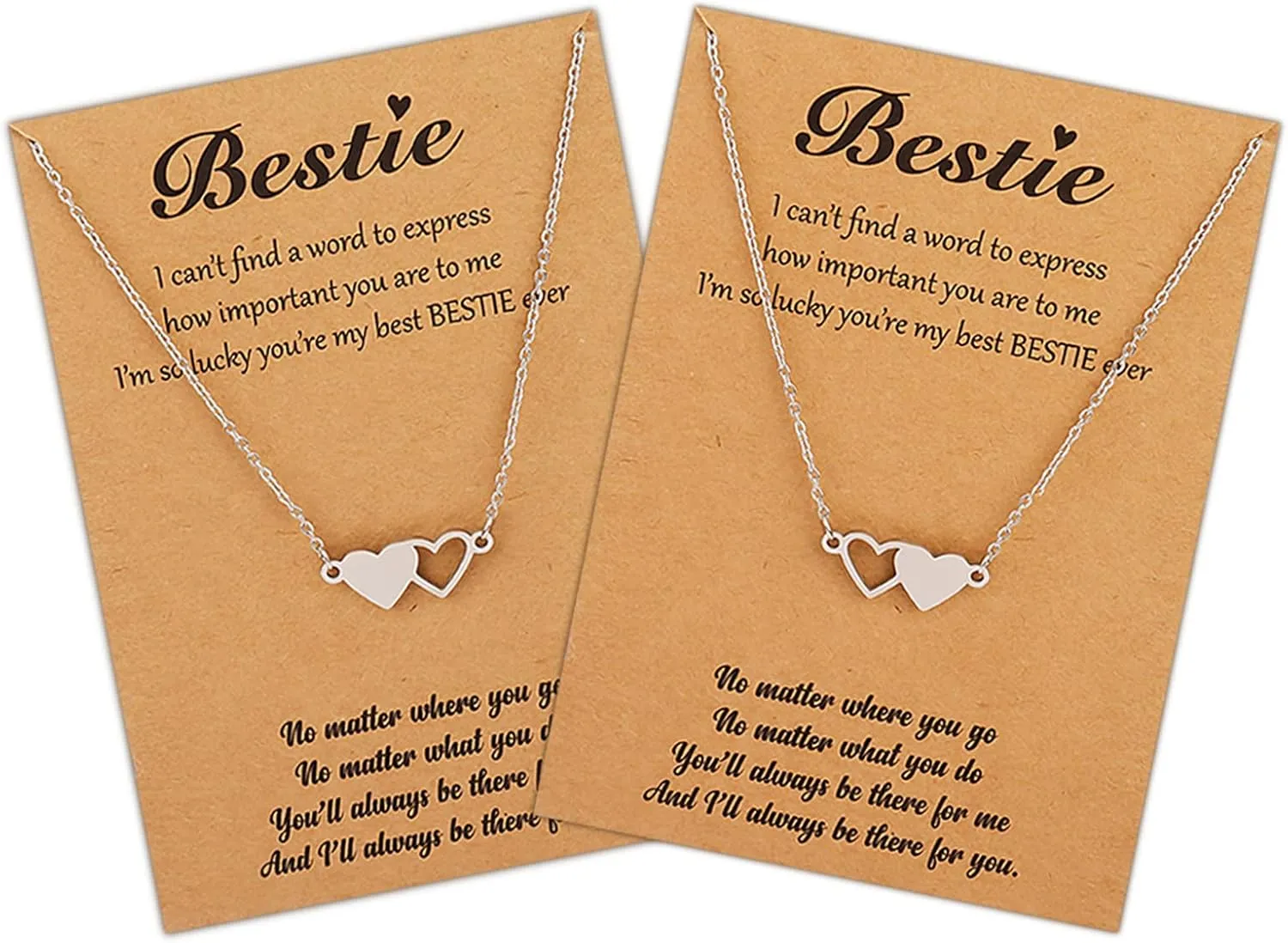 Best Friend Necklace Friendship Necklace for 2/3/4/5 Matching Heart BFF Necklaces Friendship Gifts for BFF Sisters Bestie