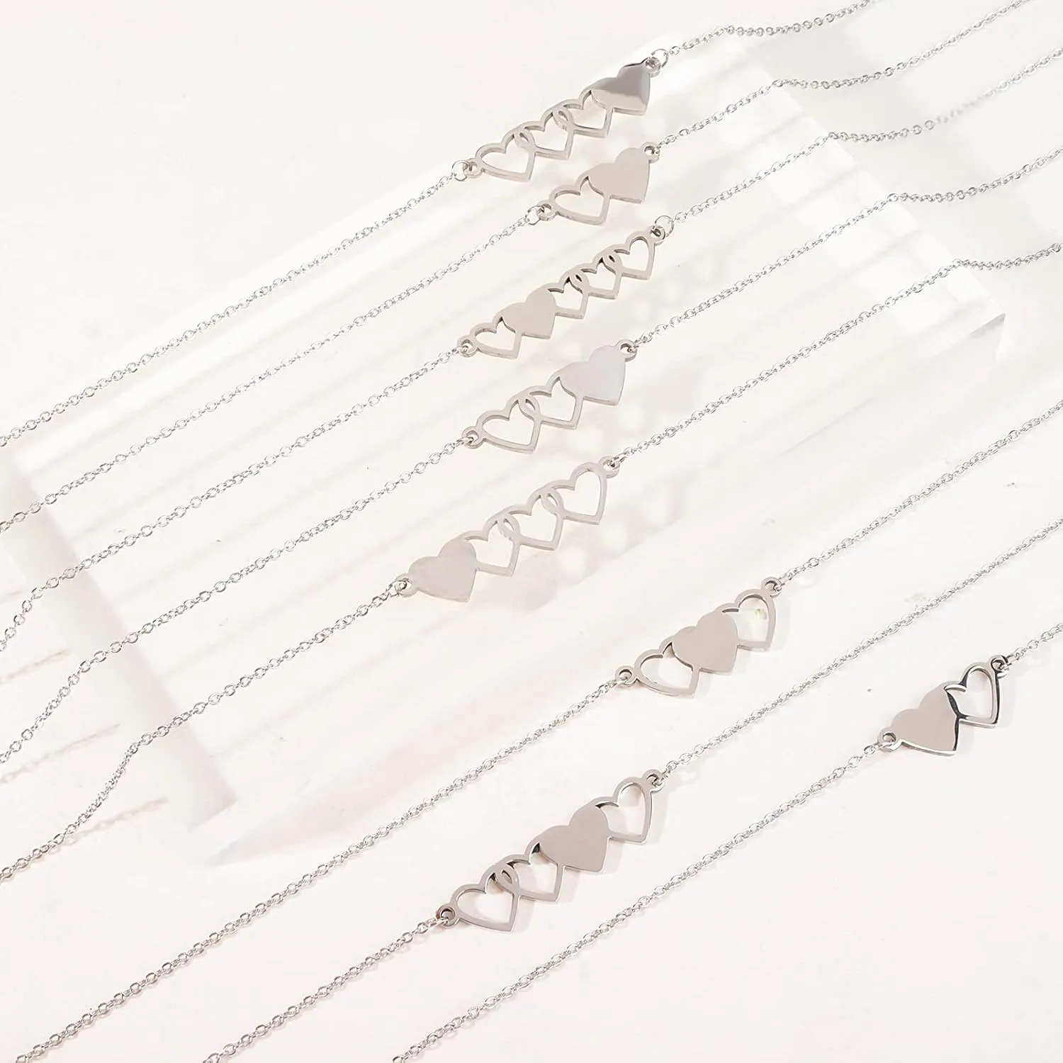 Best Friend Necklace Friendship Necklace for 2/3/4/5 Matching Heart BFF Necklaces Friendship Gifts for BFF Sisters Bestie