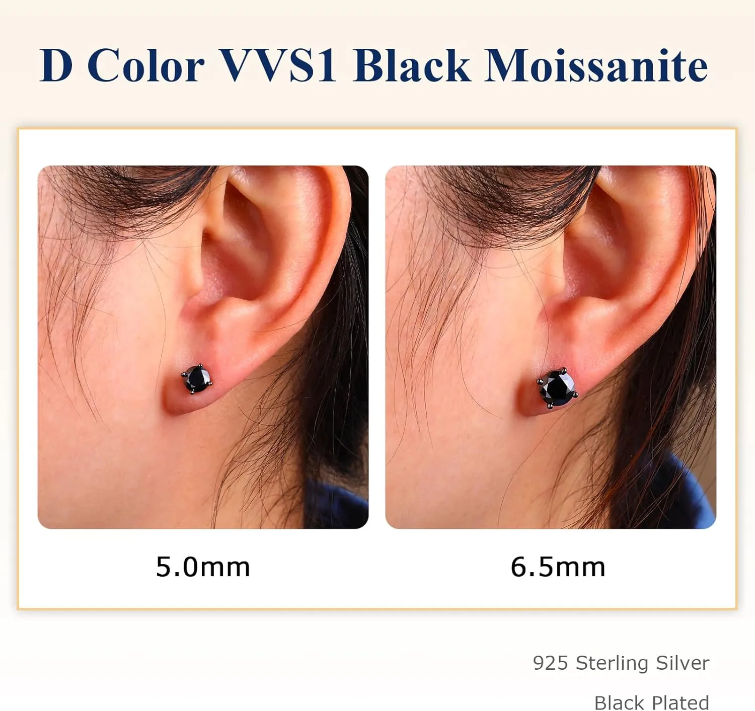 Birthstone Earrings 925 Sterling Silver Hypoallergenic Dainty Small 5mm 6.5mm Round Cut Cubic Zirconia Moissanite Gemstone Fine Earrings. 1 Pair, Send Gift Box