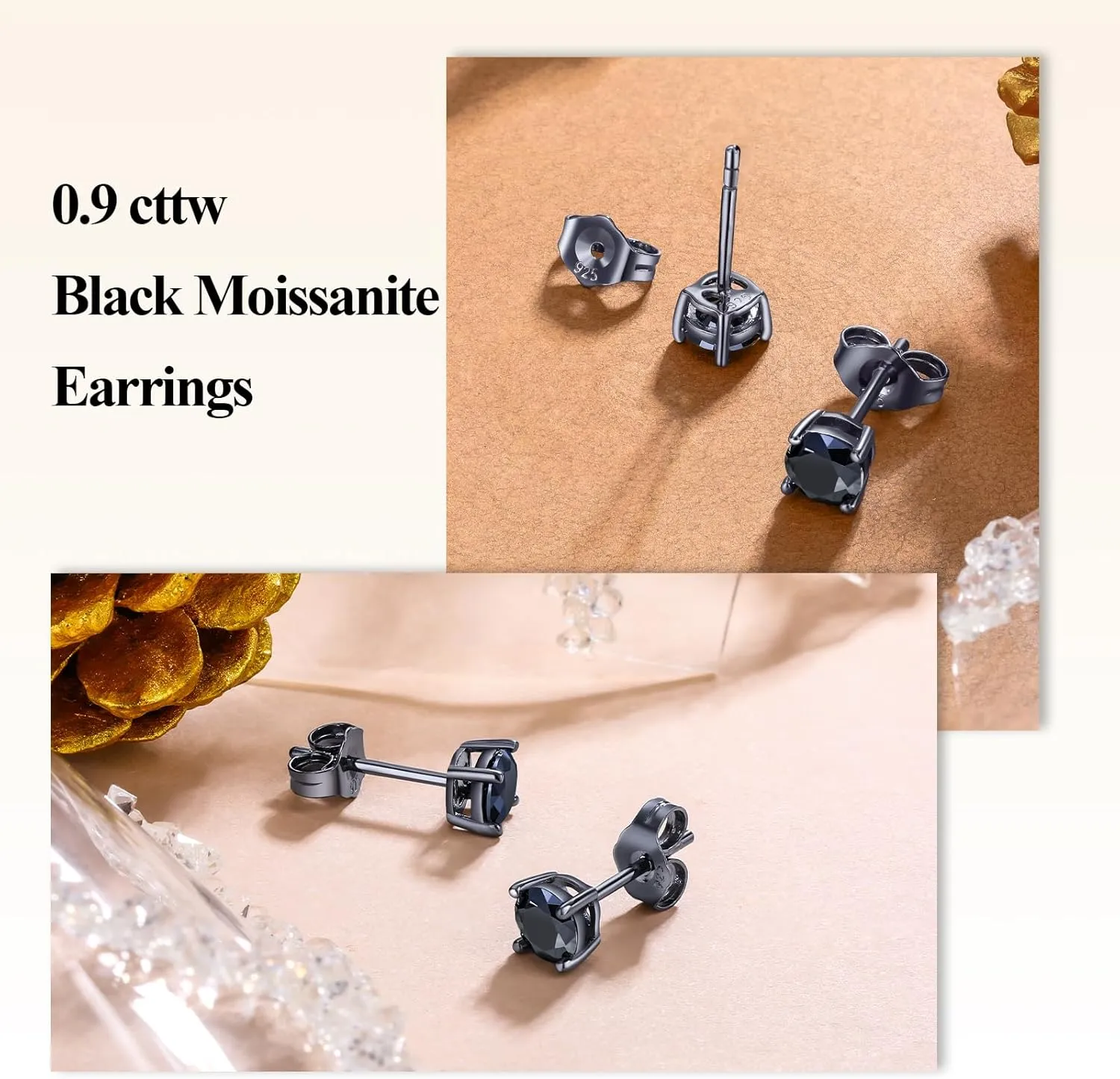 Birthstone Earrings 925 Sterling Silver Hypoallergenic Dainty Small 5mm 6.5mm Round Cut Cubic Zirconia Moissanite Gemstone Fine Earrings. 1 Pair, Send Gift Box