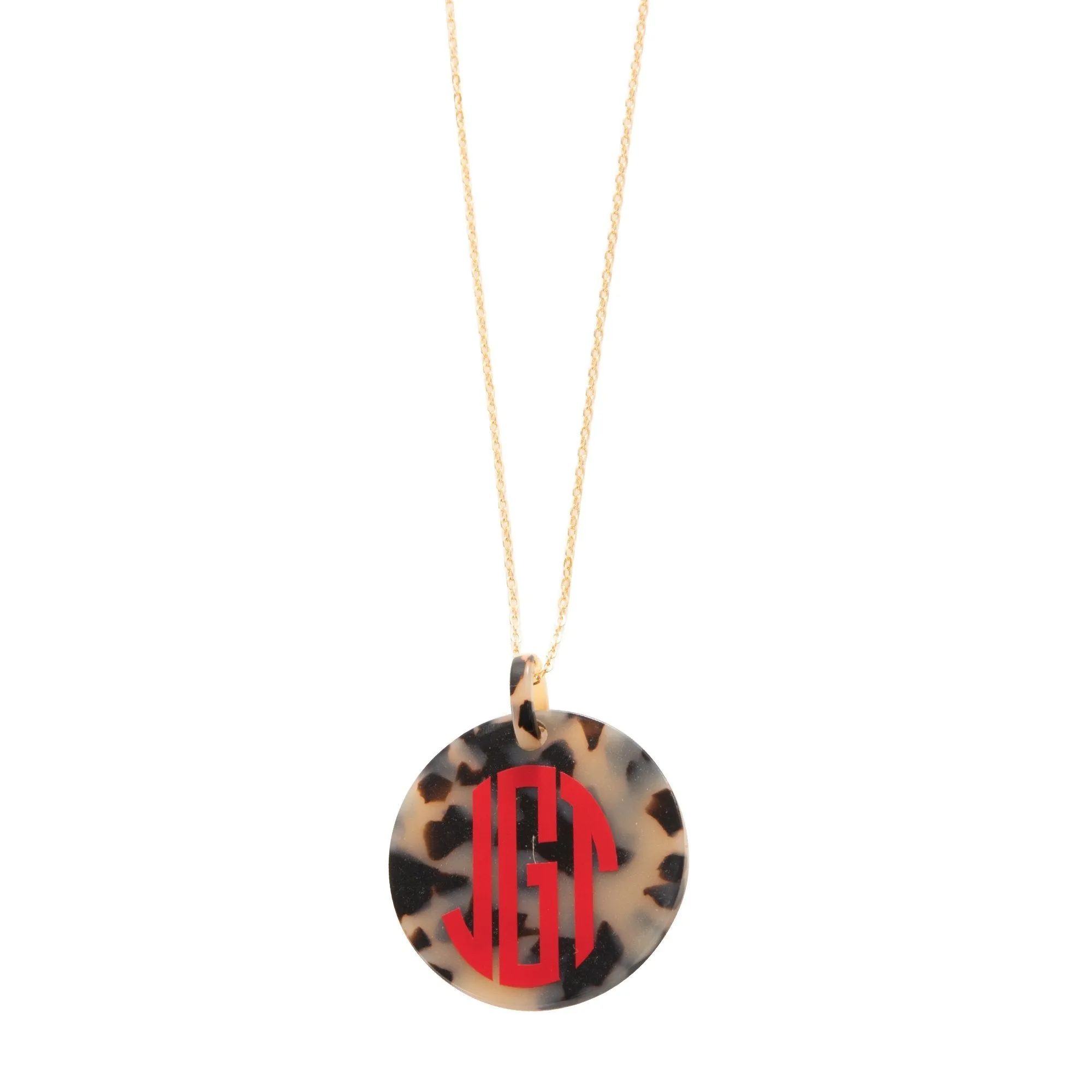 Blonde Tortoise Disc Necklace