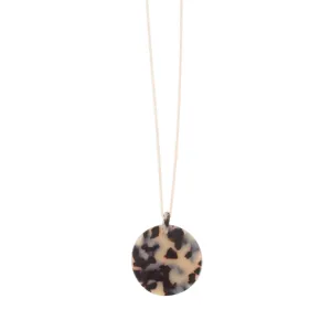 Blonde Tortoise Disc Necklace