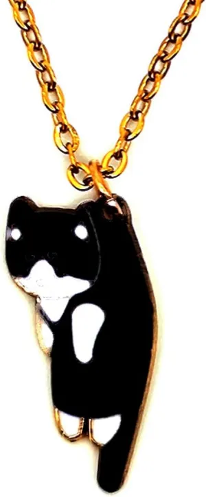 Cat Necklace for Women, Cute Necklaces for Teen Girls Kawaii Granddaughter Necklace Gold Plated Cat Jewelry Gifts - Black Cat