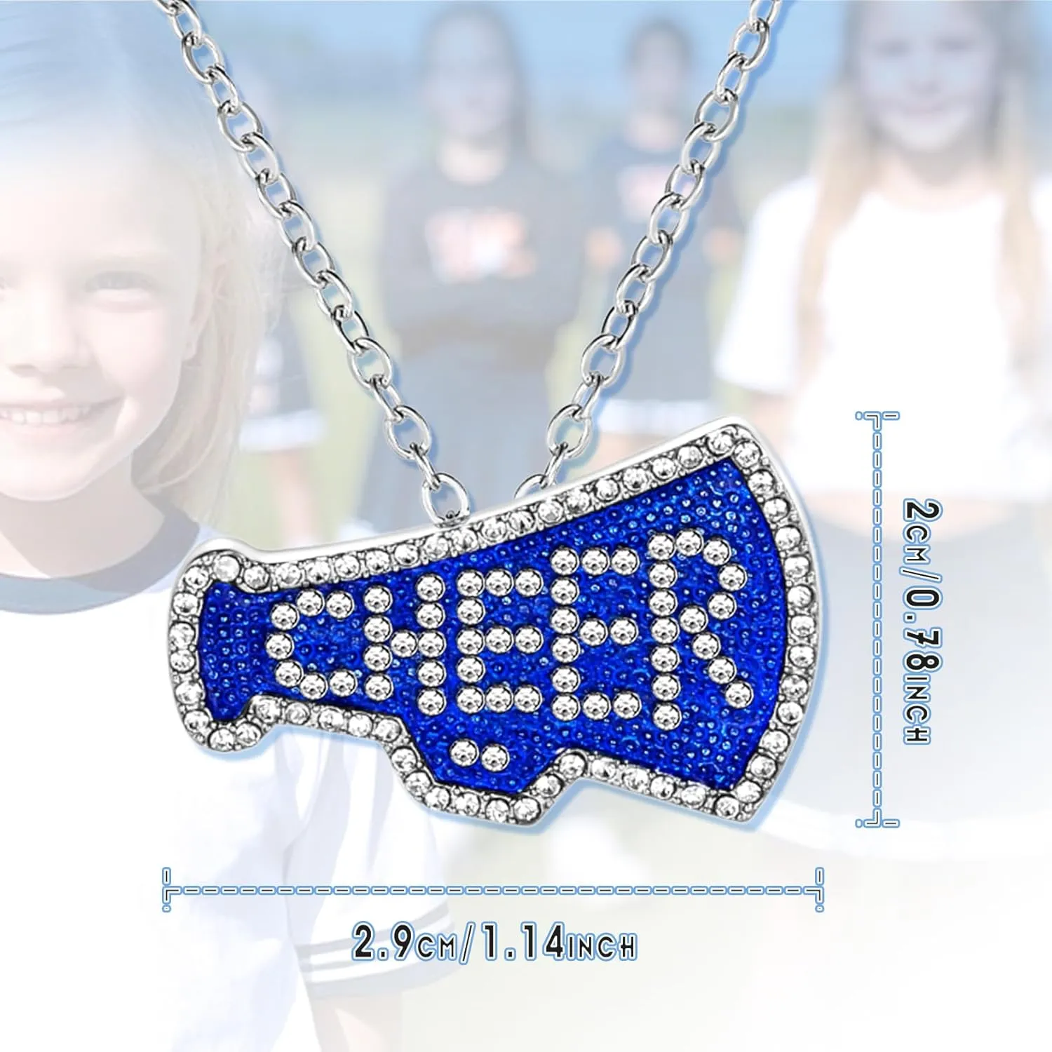 Cheer Necklaces for Teen Girls,Cheer Gifts for Girls,Cute Cheerleading Pendant Necklace Jewelry Birthday Christmas Gifts