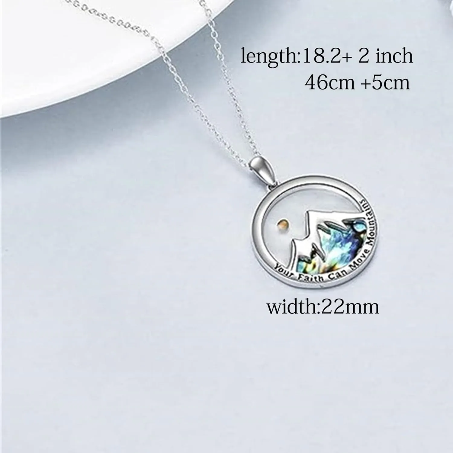 Christian Gifts Mustard Seed Necklace for Women,Move Mountains Shell Necklaces Christian Faith Jewelry for Women