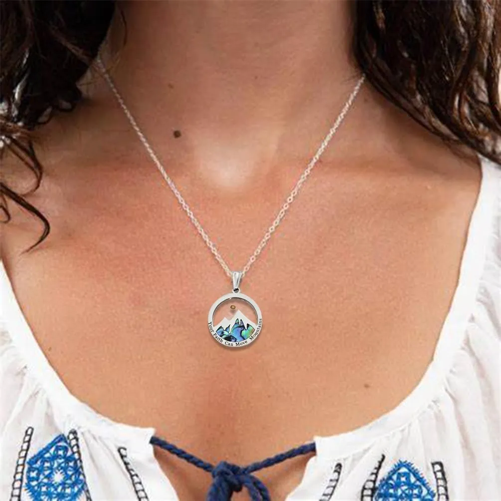 Christian Gifts Mustard Seed Necklace for Women,Move Mountains Shell Necklaces Christian Faith Jewelry for Women
