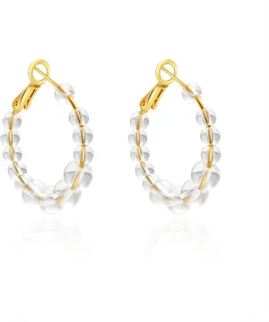 Clear Earrings for Women Tassel Threader Dangle Earrings Long Earrings Glass Earrings Heart Dangle Huggie Earrings Clear Hoop Earrings Prom Trendy Gifts