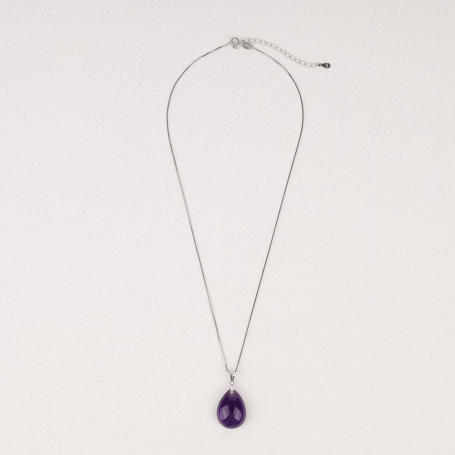 COAI 925 Sterling Silver Teardrop Crystal Necklace for Women, Teardrop Pendant for Women